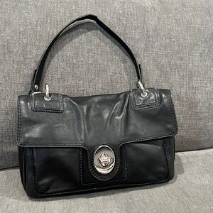 Coach Black Leather Shoulder Bag